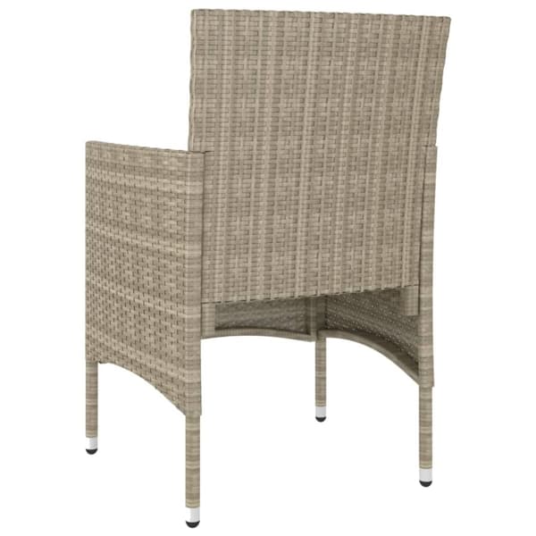 vidaXL Hagestol- og krakksett 4 deler polyrotting beige