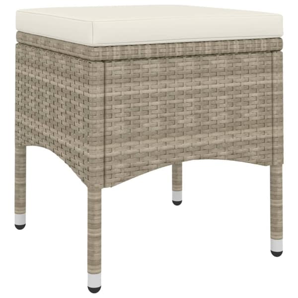 vidaXL Hagestol- og krakksett 4 deler polyrotting beige