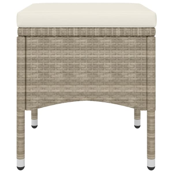 vidaXL Hagestol- og krakksett 4 deler polyrotting beige
