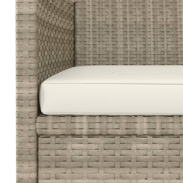 vidaXL Hagestol- og krakksett 4 deler polyrotting beige
