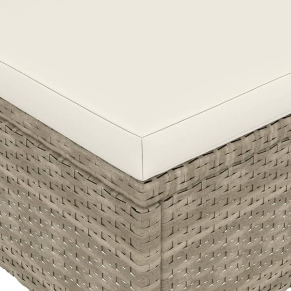vidaXL Hagestol- og krakksett 4 deler polyrotting beige