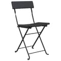 Miniatyrbillede 3 af 9: vidaXL foldbare bistrostole 4 stk. polyrattan og stål sort