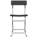 Miniatyrbillede 4 af 9: vidaXL foldbare bistrostole 4 stk. polyrattan og stål sort