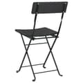 Miniatyrbillede 7 af 9: vidaXL foldbare bistrostole 4 stk. polyrattan og stål sort