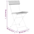 Miniatyrbillede 9 af 9: vidaXL foldbare bistrostole 4 stk. polyrattan og stål sort