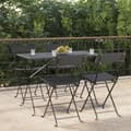 Miniatyrbillede 1 af 9: vidaXL foldbare bistrostole 4 stk. polyrattan og stål sort