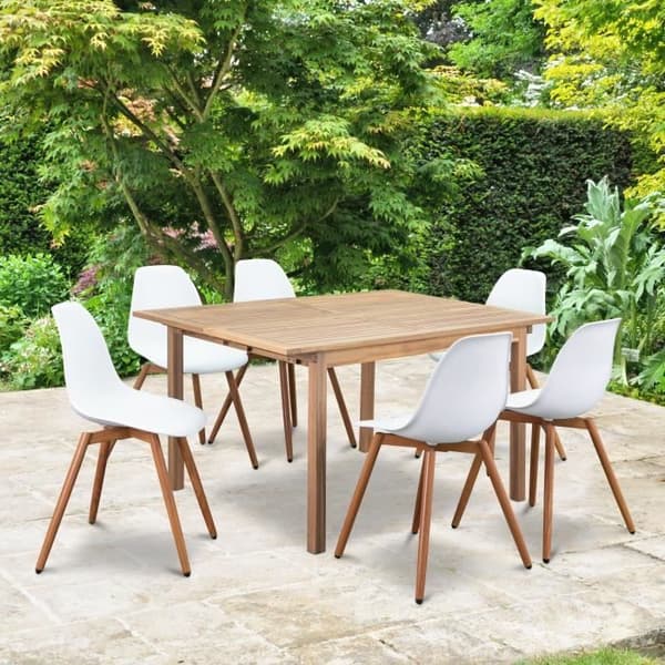 Uppsättning av 2 pp trädgårdsstolar - 50 x 55 x 85,5 cm
