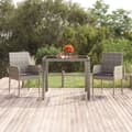 Miniatyrbillede 9 af 10: vidaXL havestole med hynder 2 stk. polyrattan grå