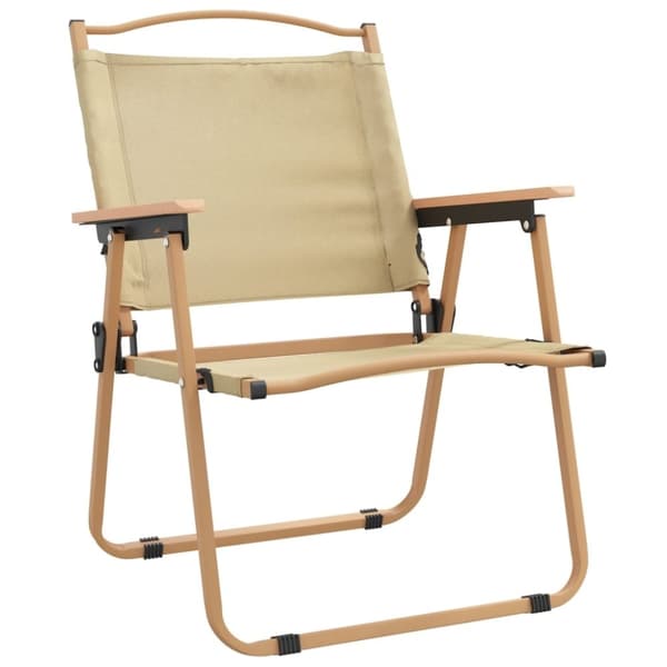 vidaXL Retkituolit 2 kpl beige 54x55x78 cm Oxford kangas