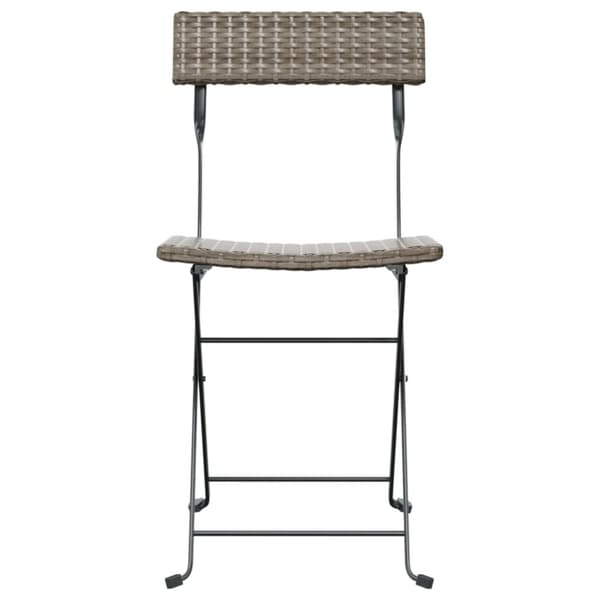 vidaXL foldbare bistrostole 6 stk. polyrattan og stål grå
