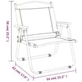 Miniatyrbillede 8 af 8: vidaXL campingstole 2 stk. 54x43x59 cm oxfordstof sort