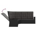 Miniatyrbillede 4 af 7: vidaXL hjørnemodul til sofa med hynder polyrattan sort
