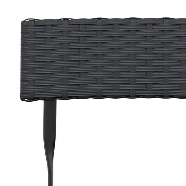 vidaXL foldbare bistrostole 6 stk. polyrattan og stål sort