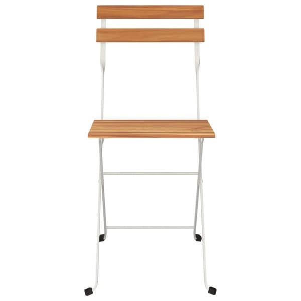 vidaXL foldbare bistrostole 4 stk. massivt akacietræ og stål