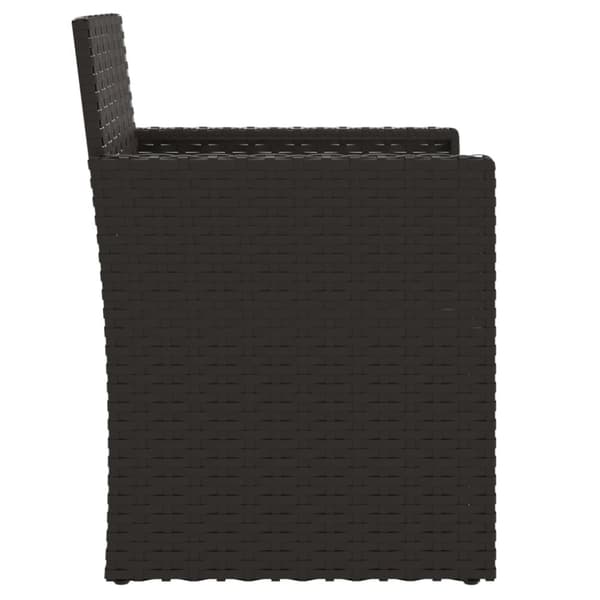vidaXL havestol med hynde polyrattan sort