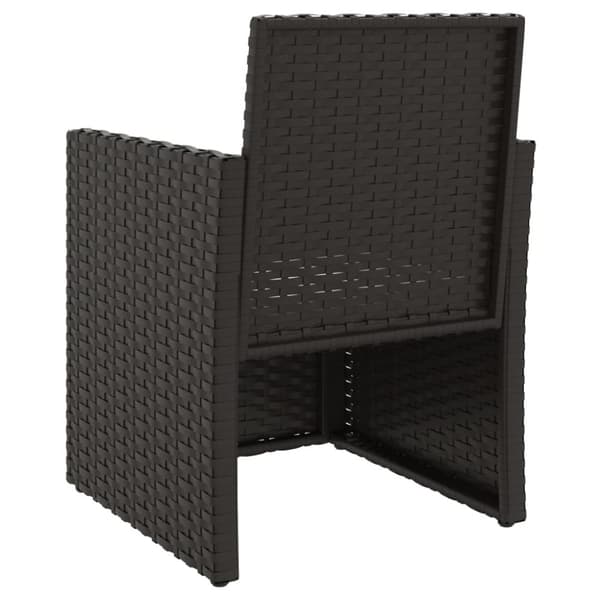 vidaXL havestol med hynde polyrattan sort