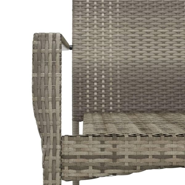 vidaXL havestole med hynder 4 stk. polyrattan grå