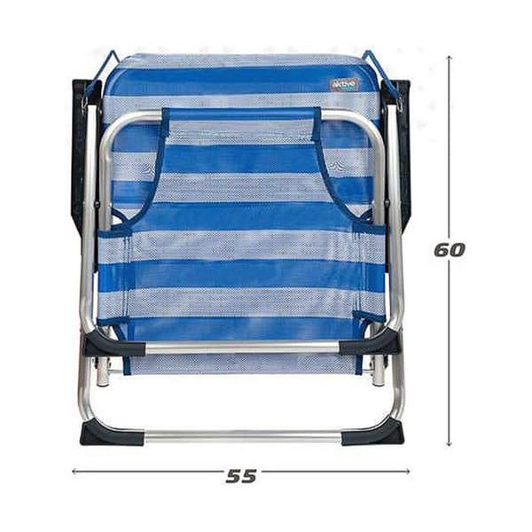 Strandkurv Aktive Hvid Marineblå 55 x 35 x 72 cm 44 x 35 x 72 cm