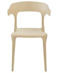 Miniatyrbild 5 av 8: Set med 8 Trädgårdsstolar Beige Polypropen Lättviktiga Väderbeständiga Plast Inomhus Utomhus Modern Design