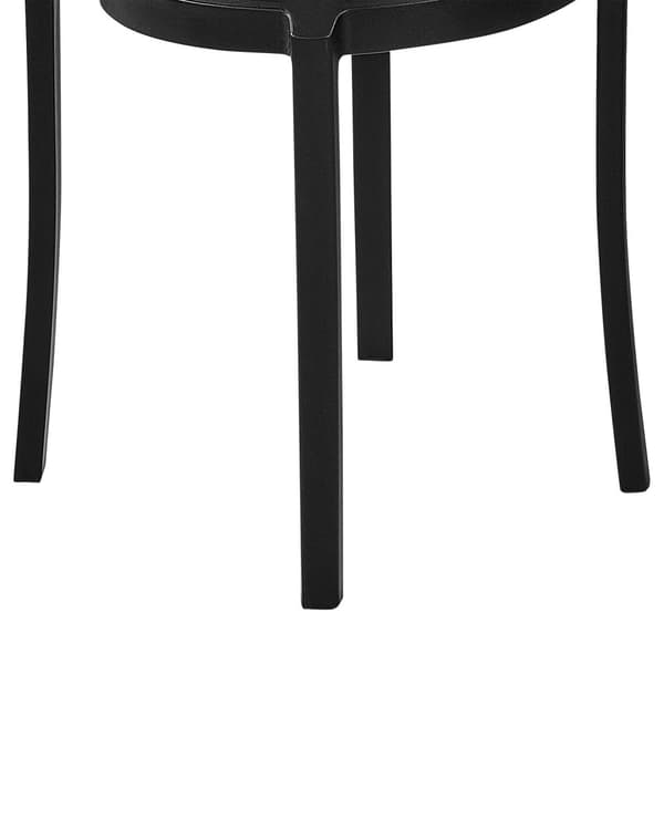 Sæt med 8 Havestole Sort Polypropylen Let Vejrbestandig Plastik Indendørs Udendørs Moderne Stil