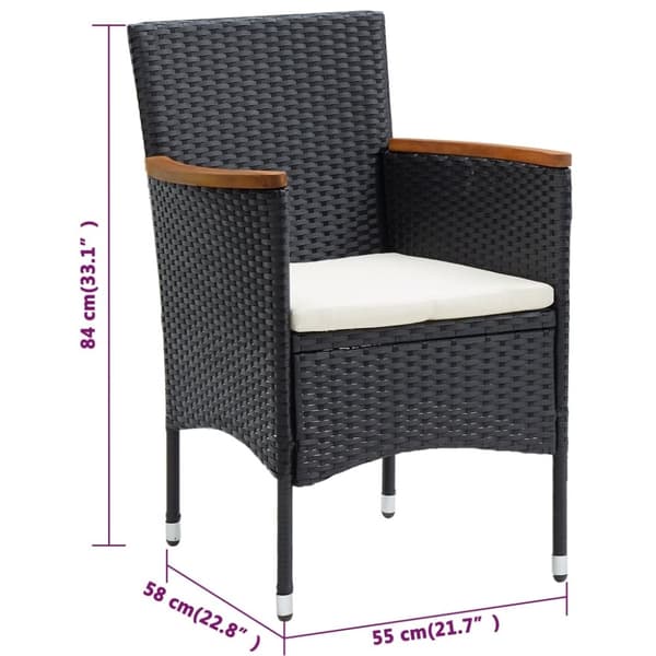 vidaXL havestole 4 stk. polyrattan sort