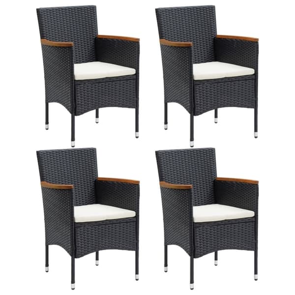 vidaXL havestole 4 stk. polyrattan sort