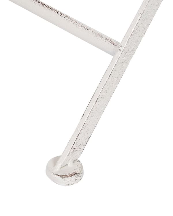 Sæt med 2 Have Bistrostole Hvid Metal Sammenfoldelig Udendørs Nødeffekt UV-rustmodstand Fransk Retrostil