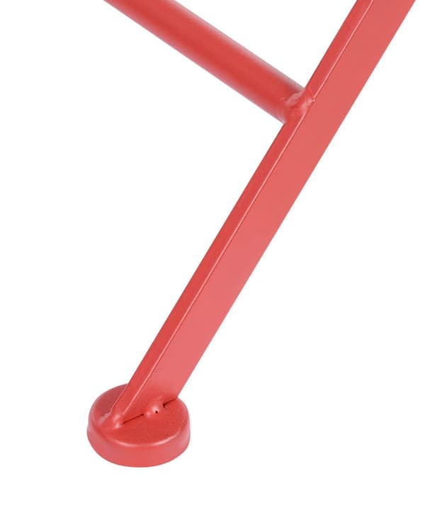 Sæt med 2 Have Bistro Stole Rød Metal Sammenfoldelig Udendørs UV Rustmodstand Fransk Retro Stil