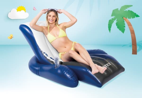 INTEX - flytande stol pool - uppblåsbar stol - 180x135 cm