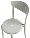 Pikkukuva 7 / 10: Tuoli vaaleanharmaa 42 x 80 x 40 cm muovi pinottava 4 kpl säänkestävä sisälle ulos moderni