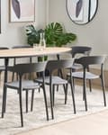 Pikkukuva 4 / 10: Tuoli harmaa 40 x 76 x 49 cm muovi pinottava 8 kpl säänkestävä sisälle ulos moderni