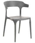 Pikkukuva 5 / 10: Tuoli harmaa 40 x 76 x 49 cm muovi pinottava 8 kpl säänkestävä sisälle ulos moderni