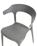 Pikkukuva 7 / 10: Tuoli harmaa 40 x 76 x 49 cm muovi pinottava 8 kpl säänkestävä sisälle ulos moderni