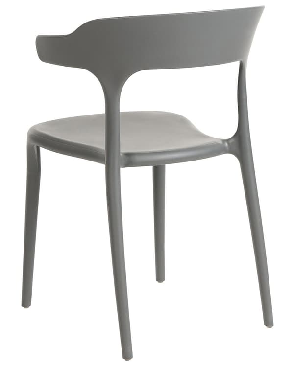 Tuoli harmaa 40 x 76 x 49 cm muovi pinottava 8 kpl säänkestävä sisälle ulos moderni