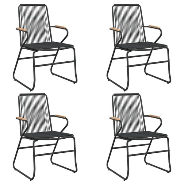 vidaXL havestole 4 stk. 58x59x85,5 cm PVC-rattan sort