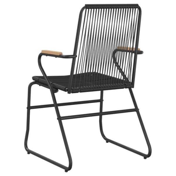 vidaXL Hagestoler 2 stk svart 58x59x85,5 cm PVC rotting