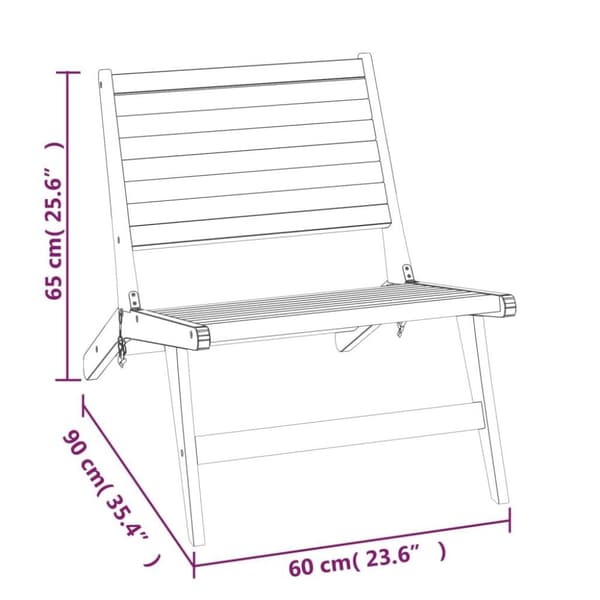 vidaXL Hagestol heltre teak