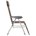 Miniatyrbillede 5 af 9: vidaXL foldbare campingstole med fodstøtter 2 stk. textilene brun