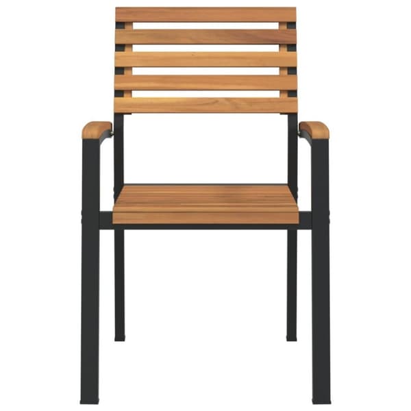 vidaXL havestole 4 stk. stabelbare massivt akacietræ og metal