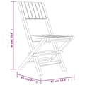 Miniatyrbillede 8 af 8: vidaXL havestole 2 stk. 47x61x90 cm foldbare massivt teaktræ