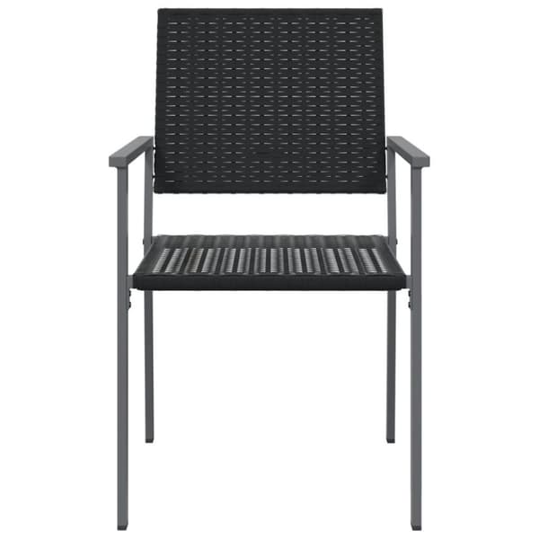 vidaXL Hagestoler 2 stk svart 54x62,5x89 cm polyrotting