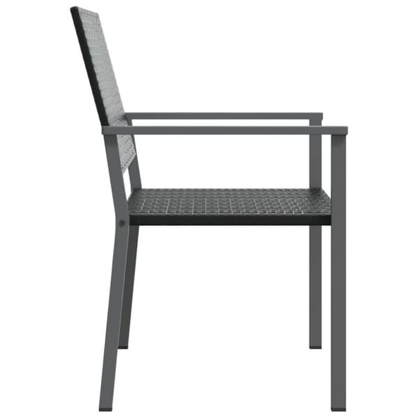 vidaXL havestole 2 stk. 54x62,5x89 cm polyrattan sort
