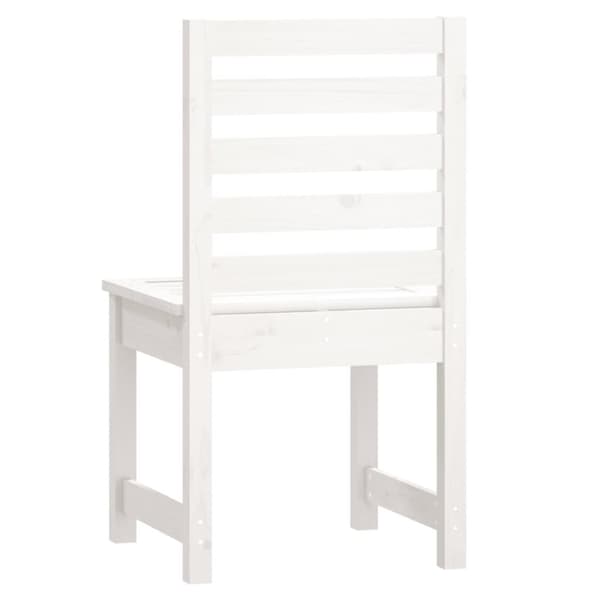 vidaXL Trädgårdsstolar 2 st vit 50x48x91,5 cm massiv furu