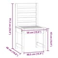 Miniatyrbild 9 av 9: vidaXL Trädgårdsstolar 2 st vit 50x48x91,5 cm massiv furu