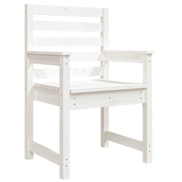vidaXL Trädgårdsstolar 2 st vit 60x48x91 cm massiv furu