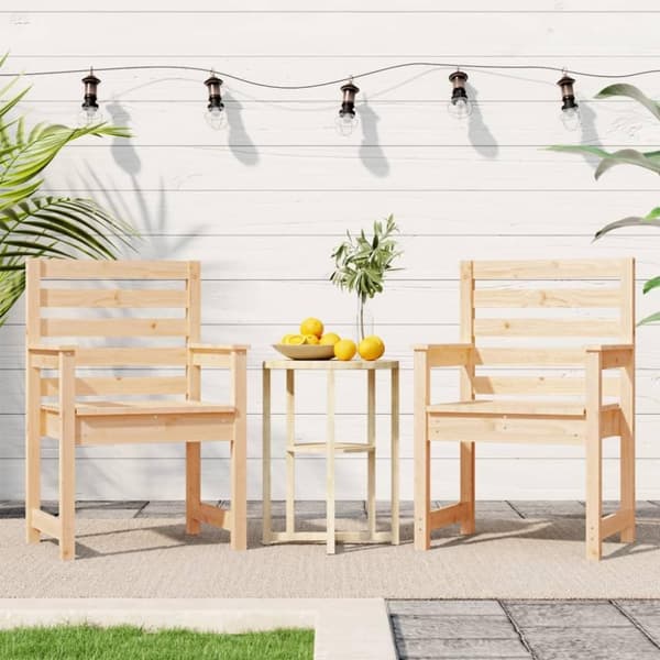 vidaXL Puutarhatuolit 2 kp 60x48x91 cm täysi mänty