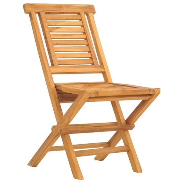 vidaXL Hopfällbara trädgårdsstolar 4 st 47x63x90 cm massiv teak