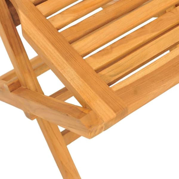 vidaXL Hopfällbara trädgårdsstolar 4 st 47x63x90 cm massiv teak
