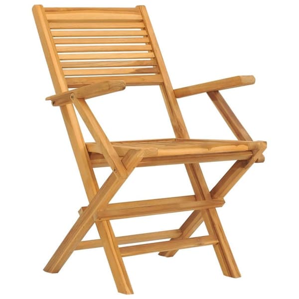 vidaXL Hopfällbara trädgårdsstolar 6 st 55x62x90 cm massiv teak
