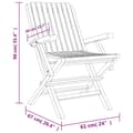 Miniatyrbillede 5 af 5: vidaXL havestole 6 stk. 61x67x90 cm foldbare massivt teaktræ